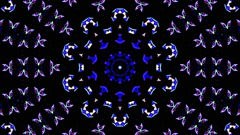Bright abstract light governing full color, kaleidoscope, black background Stock-Footage 167312828
