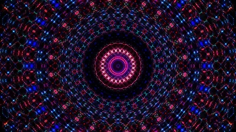 Bright abstract light governing full color, kaleidoscope, black background Stock-Footage 167741236