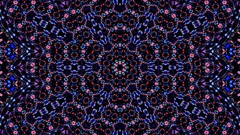 Bright abstract light governing full color, kaleidoscope, black background Stock-Footage 167741355