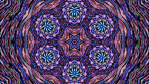 Bright abstract light governing full color, kaleidoscope, black background Stock-Footage 167758607