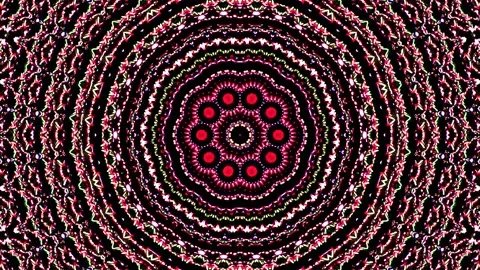 Bright abstract light governing full color, kaleidoscope, black background Video stock 167839818