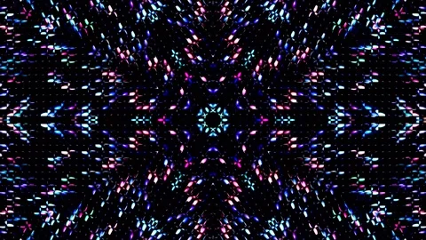 Bright abstract light governing full color, kaleidoscope, black background Stock-Footage 167946769