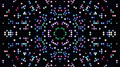Bright abstract light governing full color, kaleidoscope, black background Video stock 167972158