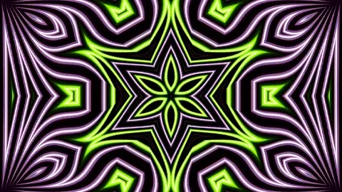 Bright abstract light governing full color, kaleidoscope, black background Stock Footage 167973599