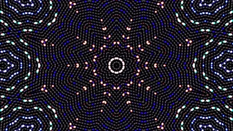 Bright abstract light governing full color, kaleidoscope, black background Video stock 168903103