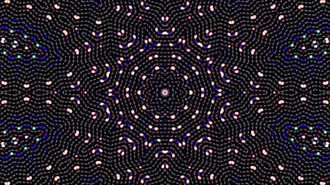 Bright abstract light governing full color, kaleidoscope, black background Video stock 168903453