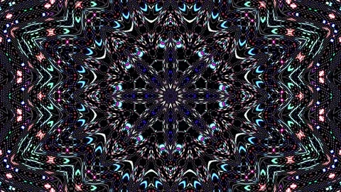 Bright abstract light governing full color, kaleidoscope, black background Stock-Footage 168903999