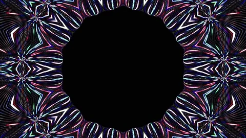 Bright abstract light governing full color, kaleidoscope, black background Stock-Footage 168943899