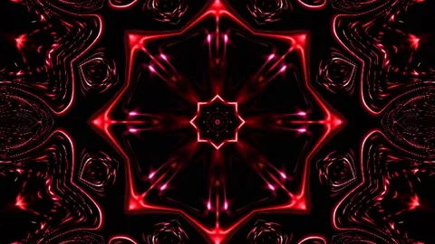 Bright abstract light governing full color, kaleidoscope, black background Video stock 169332132