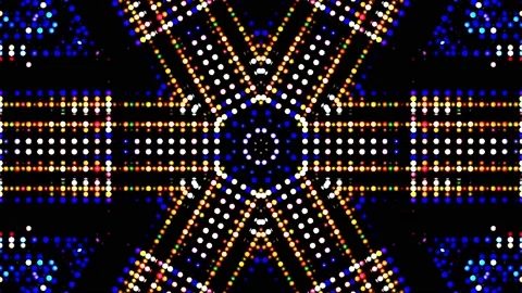 Bright abstract light governing full color, kaleidoscope, black background Stock-Footage 171125273