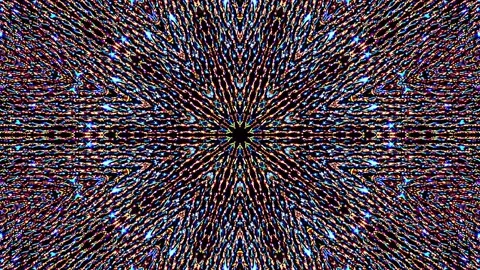 Bright abstract light governing full color, kaleidoscope, black background Video stock 178070602