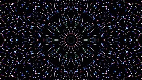 Bright abstract light governing full color, kaleidoscope, black background Stock-Footage 178142631
