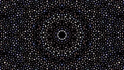 Bright abstract light governing full color, kaleidoscope, black background Stock Footage 182058362