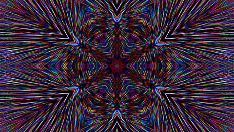 Bright abstract light governing full color, kaleidoscope, black background 스톡 동영상 183460966
