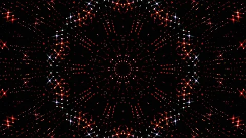 Bright abstract light governing full color, kaleidoscope, black background 스톡 동영상 185698215