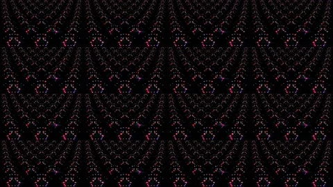 Bright abstract light governing full color, kaleidoscope, black background Stock Footage 189013450