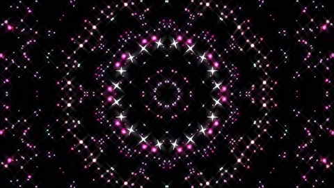 Bright abstract light governing full color, kaleidoscope, black background Stock-Footage 191488289