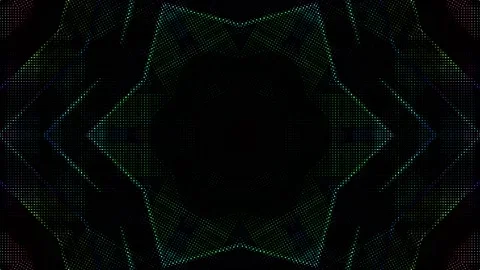 Bright abstract light governing full color, kaleidoscope, black background Stock Footage 201006676