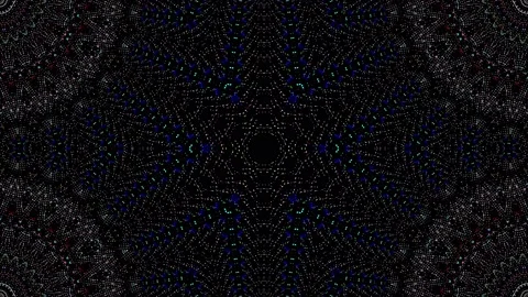 Bright abstract light governing full color, kaleidoscope, black background Stock-Footage 204973892