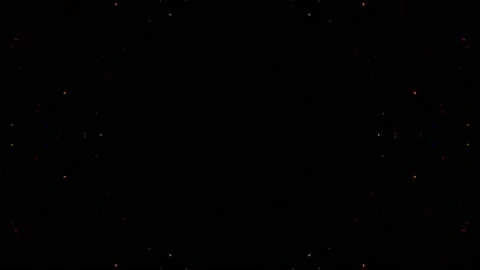 Bright abstract light governing full color, kaleidoscope, black background Stock-Footage 205024437