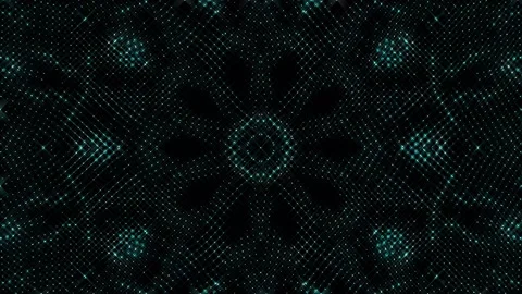 Bright abstract light governing full color, kaleidoscope, black background Stock Footage 205555482