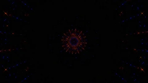 Bright abstract light governing full color, kaleidoscope, black background Stock-Footage 207730195