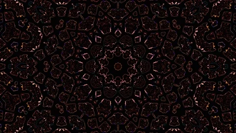 Bright abstract light governing full color, kaleidoscope, black background 스톡 동영상 225456388