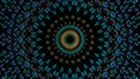 Bright abstract light governing full color, kaleidoscope, black background Stock-Footage 225654371