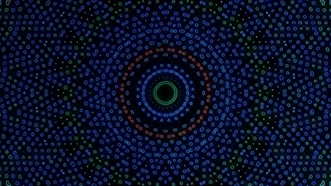Bright abstract light governing full color, kaleidoscope, black background Stock-Footage 225658414