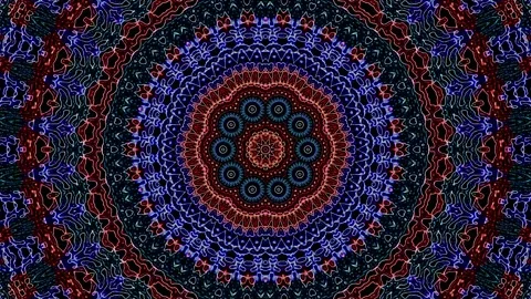 Bright abstract light governing full color, kaleidoscope, black background Video stock 229843795