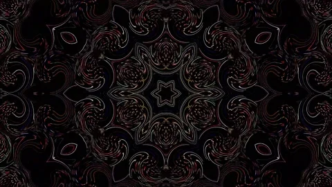Bright abstract light governing full color, kaleidoscope, black background Stock-Footage 237392765