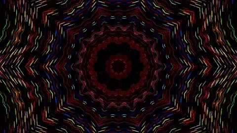 Bright abstract light governing full color, kaleidoscope, black background Stock Footage 250186703