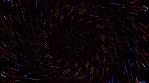Bright abstract light governing full color, kaleidoscope, black background Stock Footage 250187254