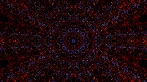 Bright abstract light governing full color, kaleidoscope, black background Stock-Footage 250238393