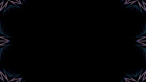 Bright abstract light governing full color, kaleidoscope, black background Stock Footage 250452796