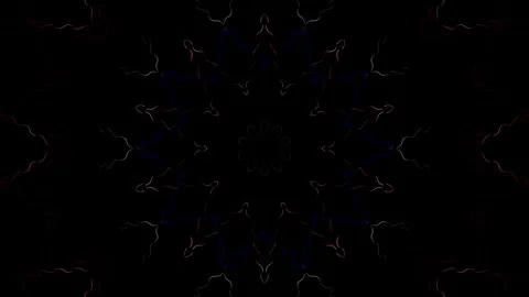 Bright abstract light governing full color, kaleidoscope, black background Stock Footage 251035113