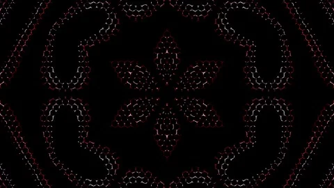 Bright abstract light governing full color, kaleidoscope, black background Stock Footage 252411868