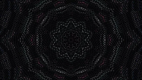 Bright abstract light governing full color, kaleidoscope, black background Stock Footage 254764568