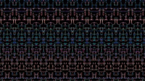 Bright abstract light governing full color, kaleidoscope, black background Stock-Footage 256183139