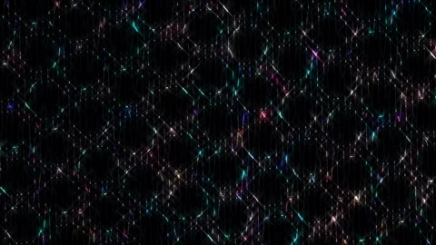 Bright abstract light governing full color, kaleidoscope, black background Video stock 257124575