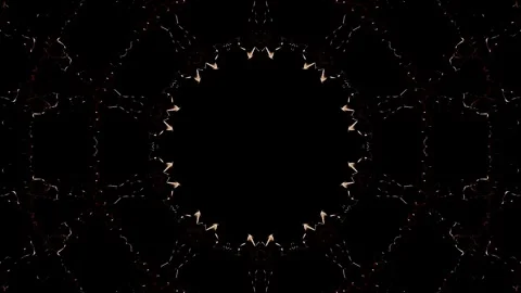 Bright abstract light governing full color, kaleidoscope, black background Video stock 258058678