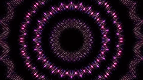 Bright abstract light governing full color, kaleidoscope, black background Stock Footage 258110792