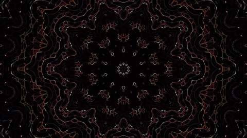 Bright abstract light governing full color, kaleidoscope, black background Stock-Footage 265003528