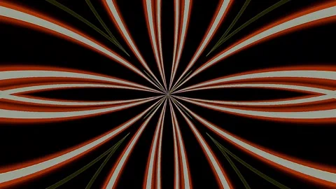 Bright abstract light governing full color, kaleidoscope, black background Stock Footage 296966652