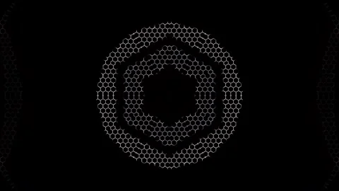 Bright abstract light governing full color, kaleidoscope, black background Video stock 299314634