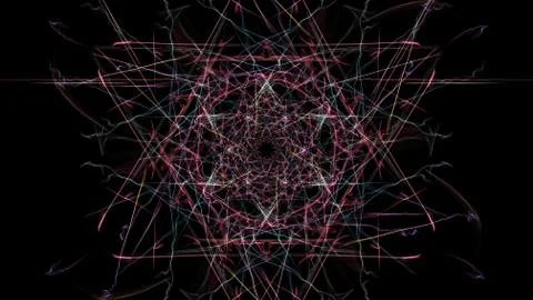 Bright abstract lighting mandala. Stock-Illustration