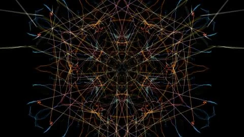 Bright abstract lighting mandala. Stock Illustration