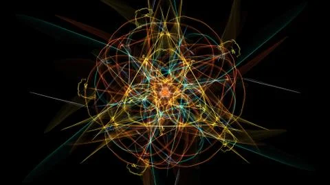 Bright abstract lighting mandala. Stock Illustration