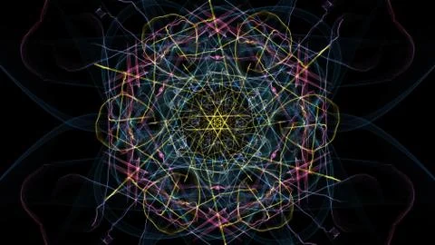 Bright abstract lighting mandala. Stock-Illustration
