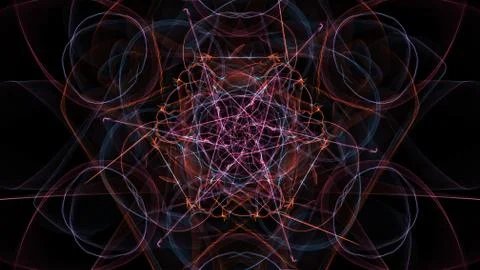 Bright abstract lighting mandala. Stock Illustration